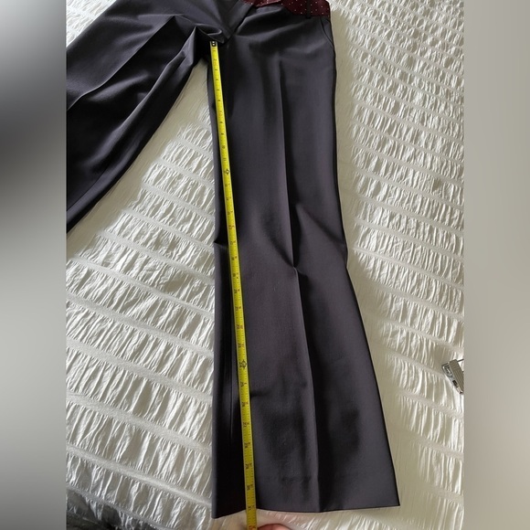 TARA JARMON Pantalon Paroli Grey Trousers Patterned Waistband Business Office - Picture 16 of 16